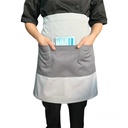 zittro Medio mandil delantal color Block Gris Perla/Oxford  R92305-000