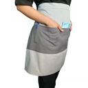 zittro Medio mandil delantal color Block Gris Perla/Oxford  R92305-000