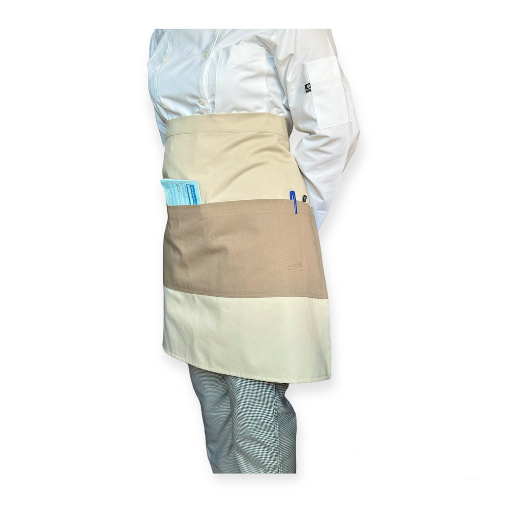 zittro Medio mandil delantal color Block Arena/Canela R92305-223