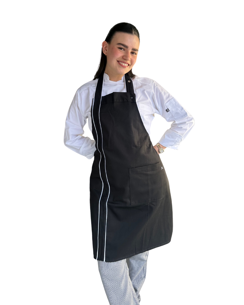 zittro Mandil delantal chef franja Negro. R92301-001 UNI