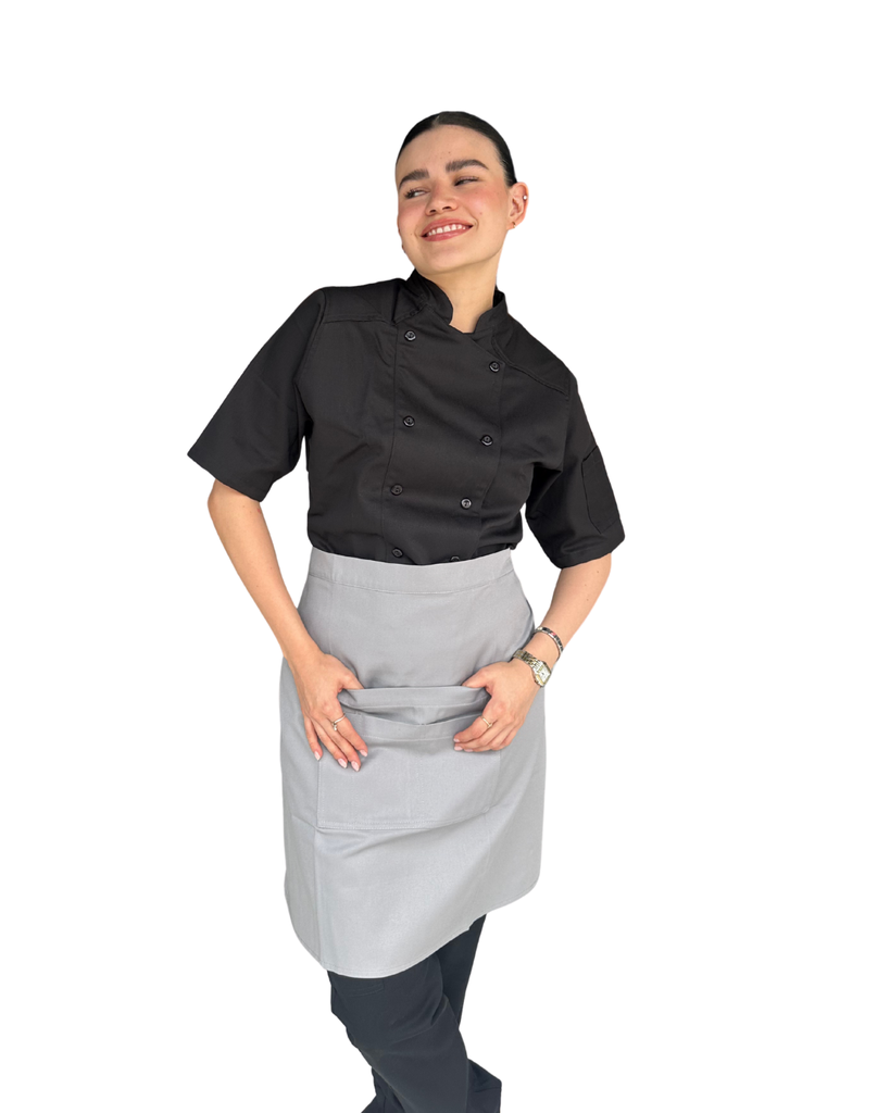zittro Medio mandil delantal chef Gris Perla. R92351-010