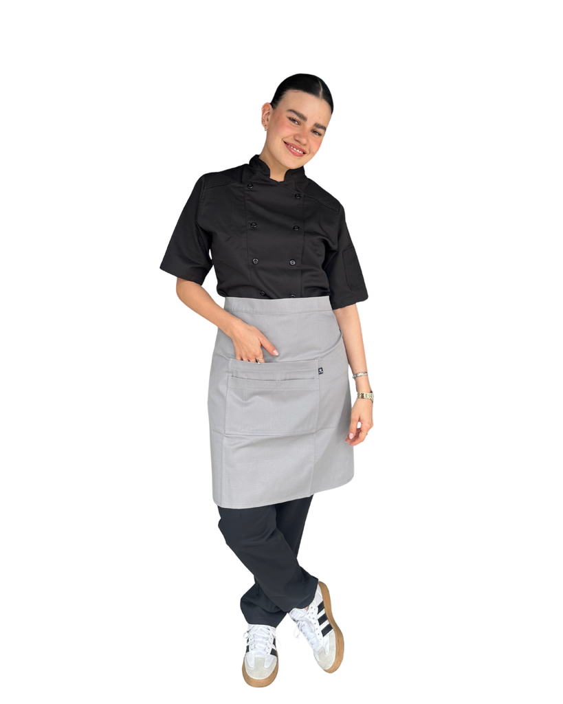 zittro Medio mandil delantal chef Gris Perla. R92351-010