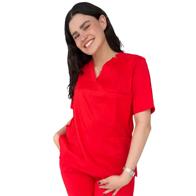 [M80202 660 ECH] zittro Filipina Médica Lycra Mujer Rojo (ECH)