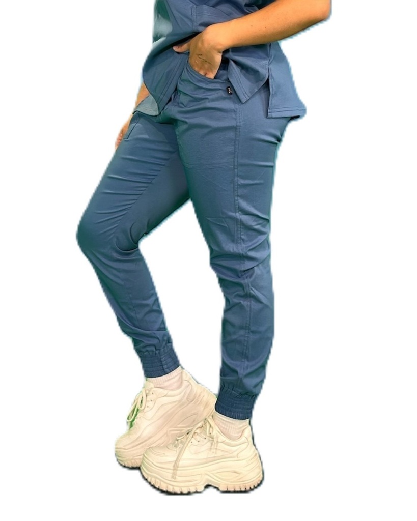 [M81204 444 ECH] zittro Pantalón Médico Lycra Jogger Mujer Azul Acero M81204-444 (ECH)