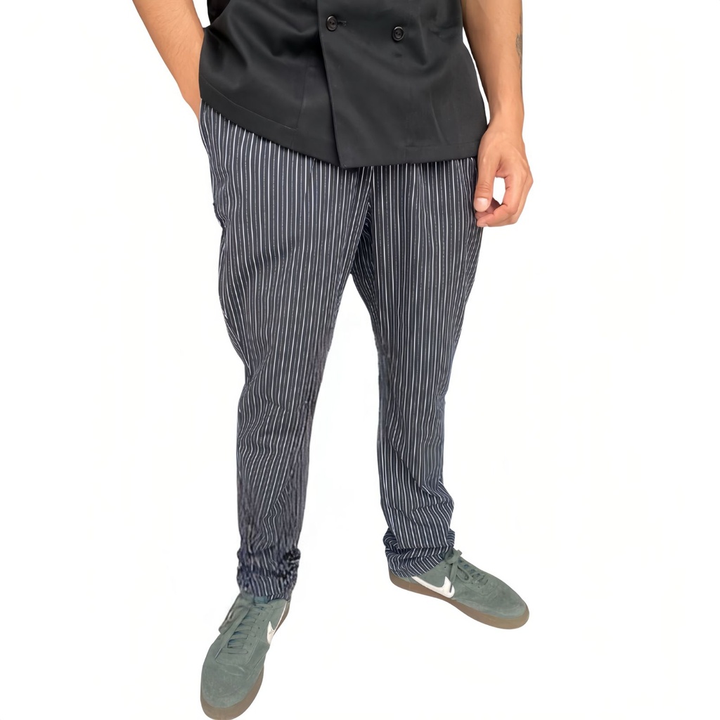[R91102 010 ECH] zittro Pantalón Chef De Rayas Hombre (ECH)