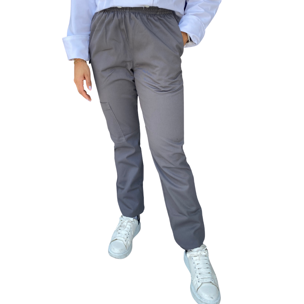 [R91205-000 ECH] zittro Pantalón Chef Gris Oxford Mujer (ECH)