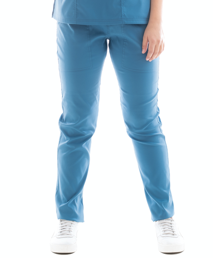[M81202 443 ECH] zittro Pantalón Médico Lycra Recto Mujer Azul Medio (ECH)