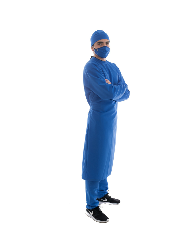 [M82101 441 ECH] zittro Bata Quirúrgica Stretch Hombre Azul Rey (ECH)