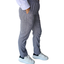 zittro Pantalón Chef Hombre"pata de gallo". Bco/Ngo R91103-010