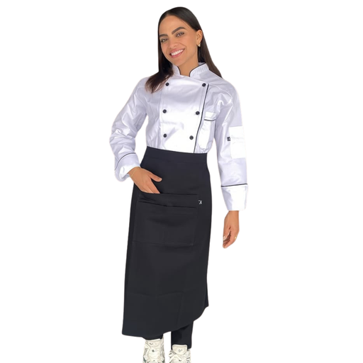 [R92302-010-G] zittro Medio mandil G chef Negro. R92351-001
