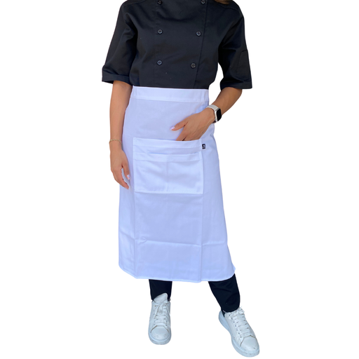 [R92302-100-G] zittro Medio mandil G chef Blanco. R92351-100